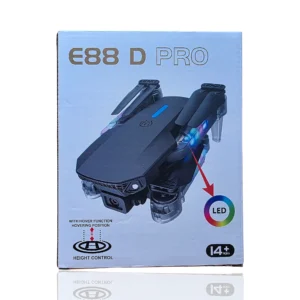Сгъваем дрон E88 D PRO с Hover функция, HD камера, LED подсветка и чанта за пренасяне